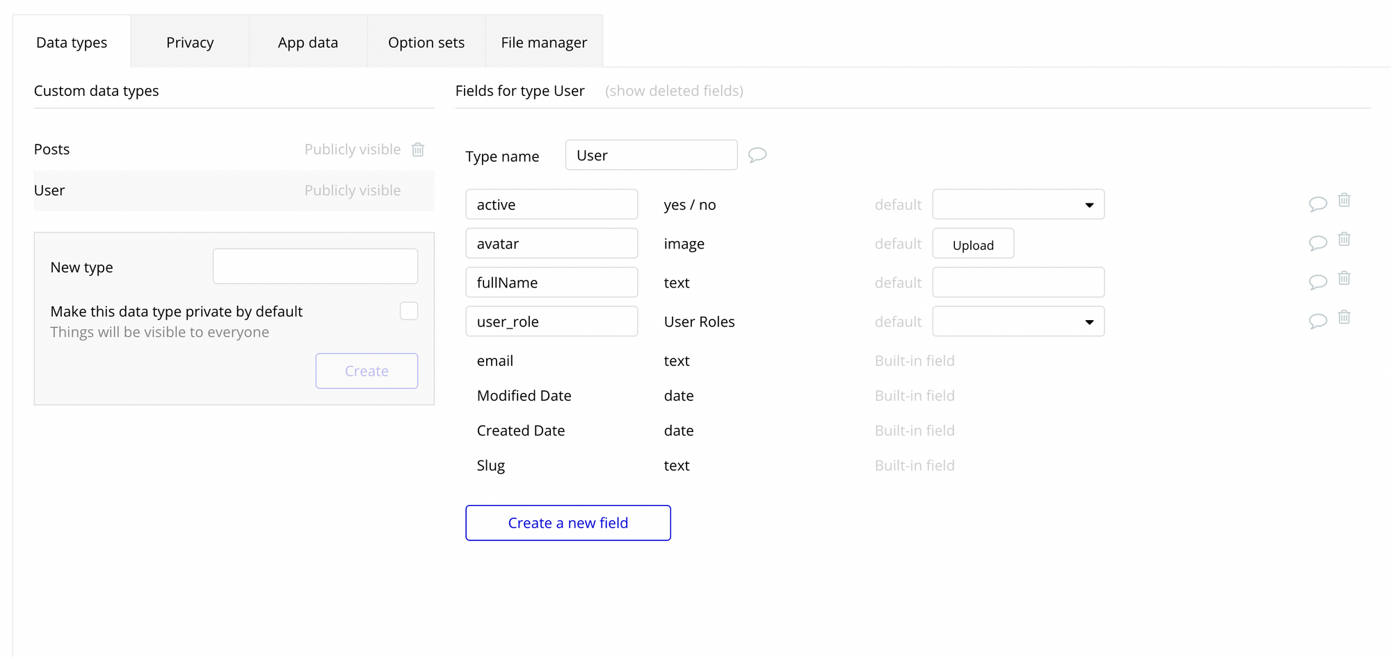 Sign up process in Bubble.io application