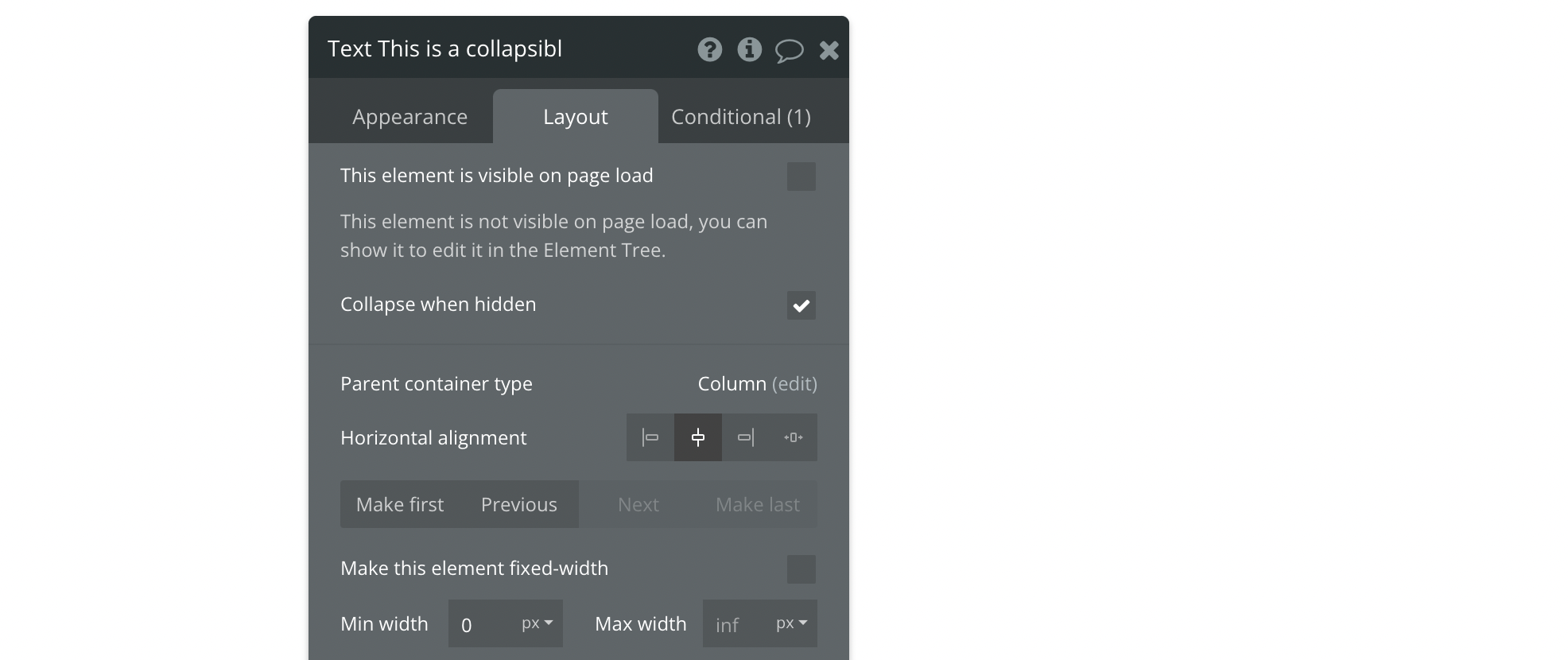 Collapse when hidden elements in Bubble.io Bubble NocodeAssistant tutorials